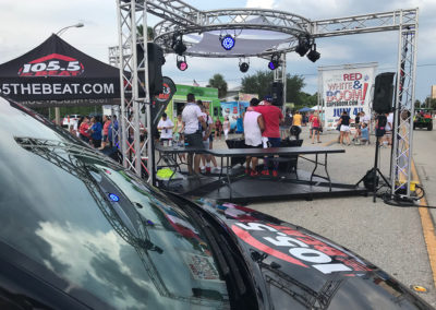 iHeart Radio on Site Stand Lights Lighting Video Audio Install Installation